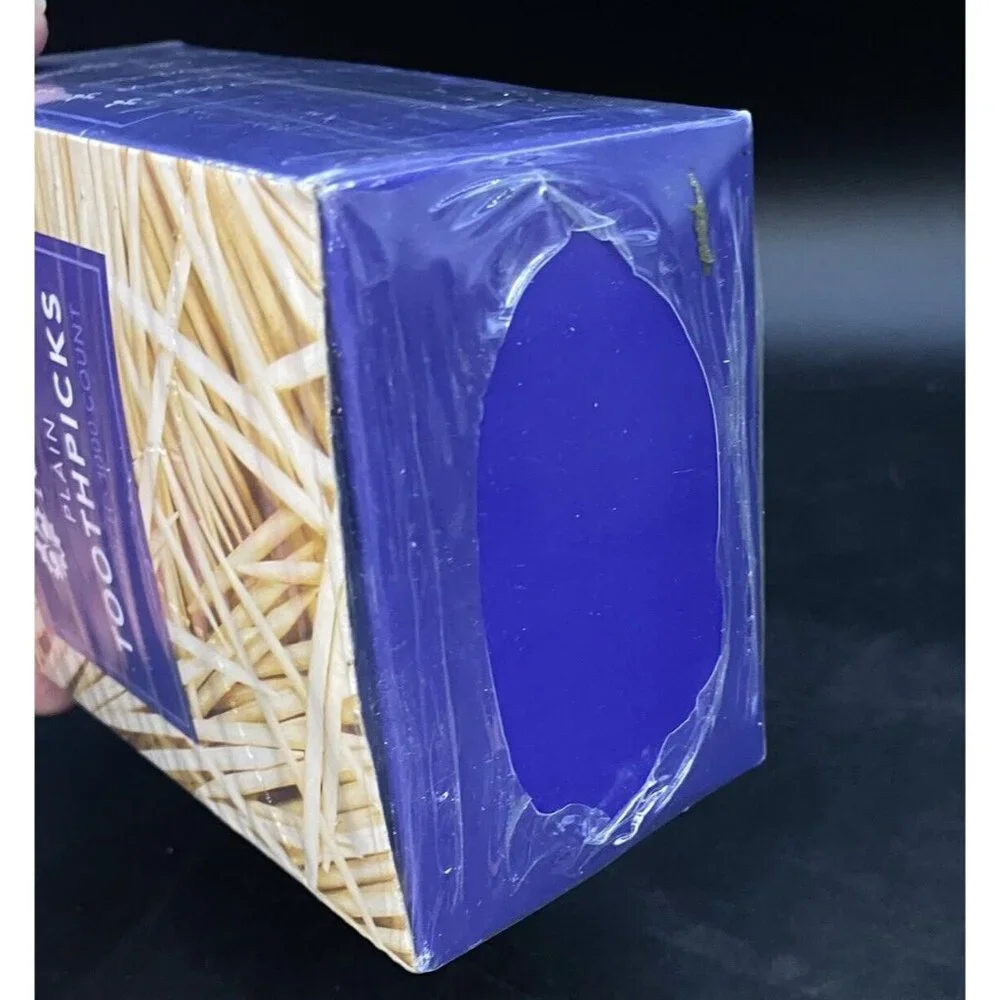Kingseal 1000 Count Individually Cello Wrapped Plain Birch Toothpicks